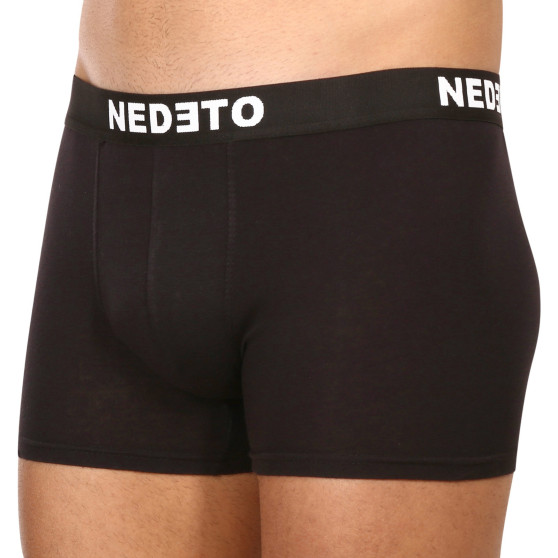 5PACK Boxershorts för herrar Nedeto svart (5NDTB001-brand)