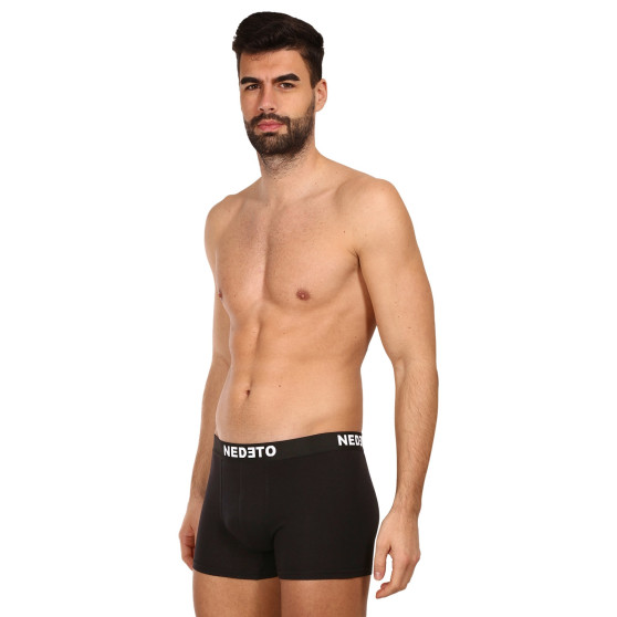 5PACK Boxershorts för herrar Nedeto svart (5NDTB001-brand)