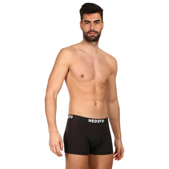 5PACK Boxershorts för herrar Nedeto svart (5NDTB001-brand)