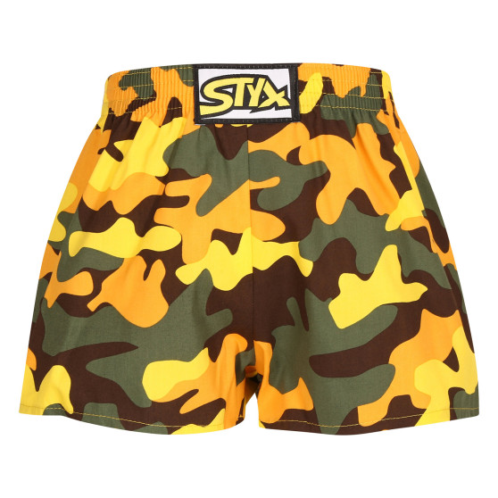 Barnshorts Styx art classic rubber camouflage yellow (J1559)