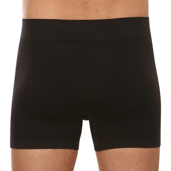 Boxershorts för herrar Gino sömlös bambu svart (54004)