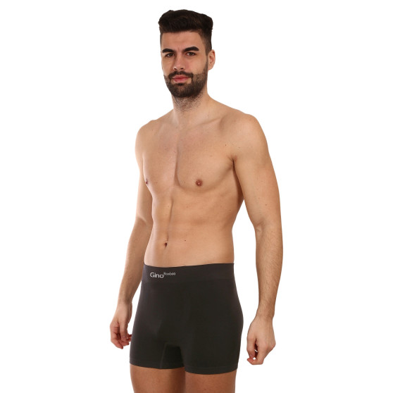 Boxershorts för herrar Gino sömlös bambu svart (54004)