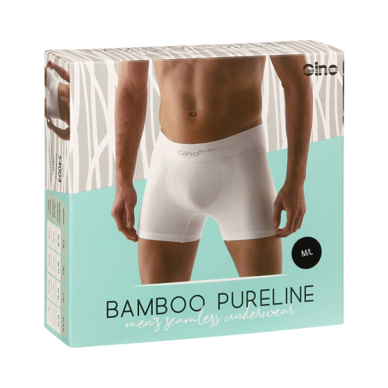 Boxershorts för herrar Gino sömlös bambu svart (54004)