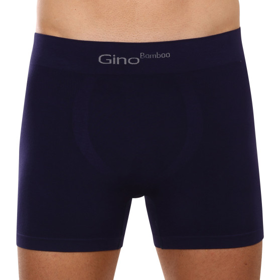 Boxershorts för män Gino sömlös bambu blå (54004)