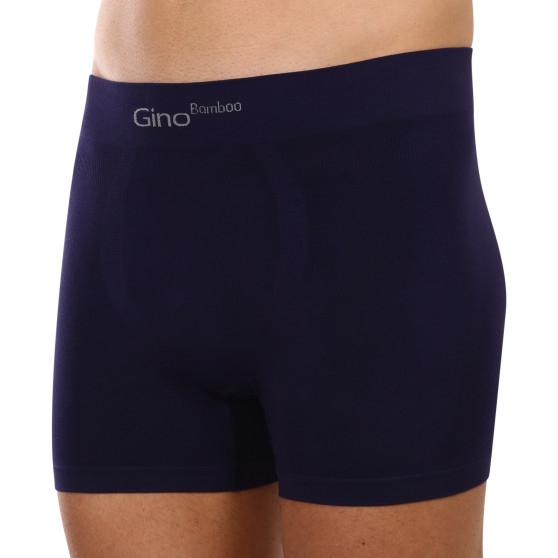 Boxershorts för män Gino sömlös bambu blå (54004)