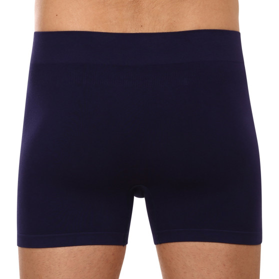 Boxershorts för män Gino sömlös bambu blå (54004)