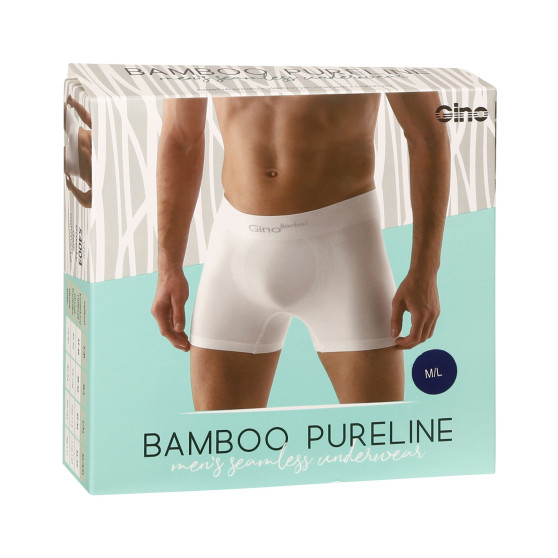 Boxershorts för män Gino sömlös bambu blå (54004)