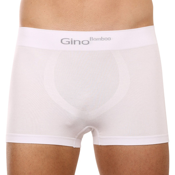 Boxershorts för män Gino sömlös bambu vit (53004)