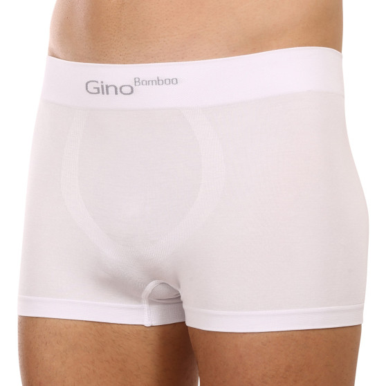 Boxershorts för män Gino sömlös bambu vit (53004)