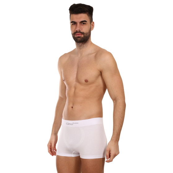 Boxershorts för män Gino sömlös bambu vit (53004)