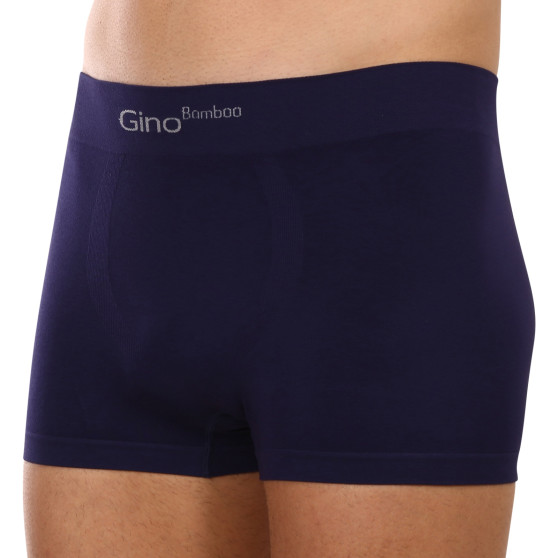 Boxershorts för män Gino sömlös bambu blå (53004)