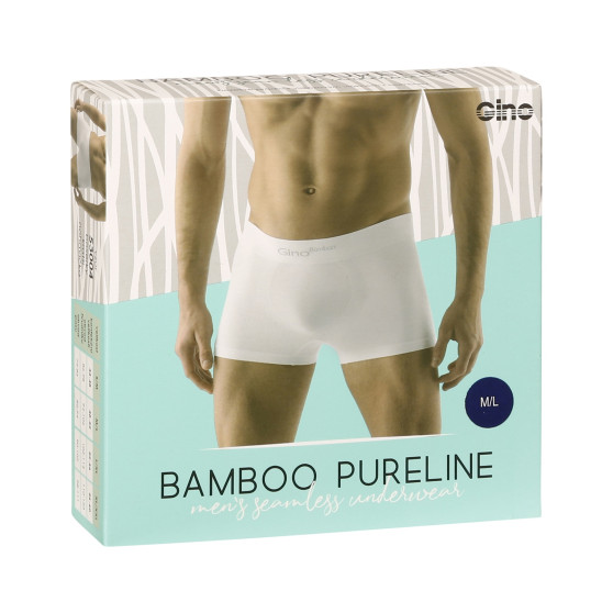 Boxershorts för män Gino sömlös bambu blå (53004)