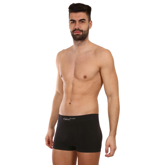 Boxershorts för män Gino bambu sömlös svart (53004)