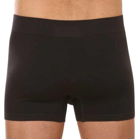 Boxershorts för herrar Gino sömlös bambu svart (54005)