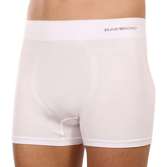 Boxershorts för män Gino sömlös bambu vit (54005)