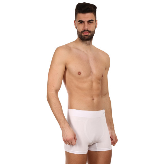 Boxershorts för män Gino sömlös bambu vit (54005)