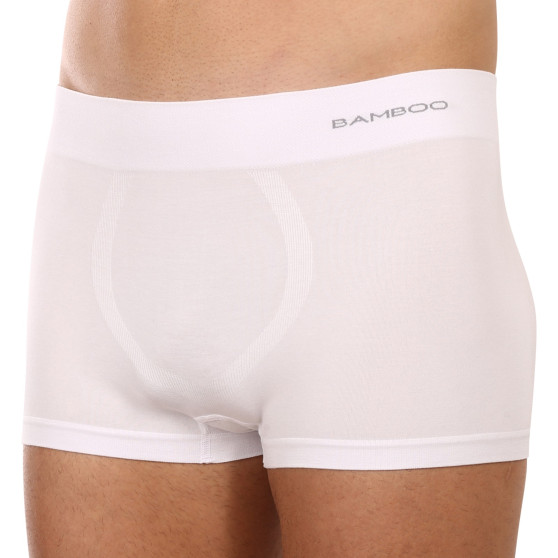 Boxershorts för män Gino sömlös bambu vit (53005)