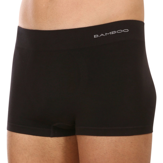 Boxershorts för herrar Gino sömlös bambu svart (53005)