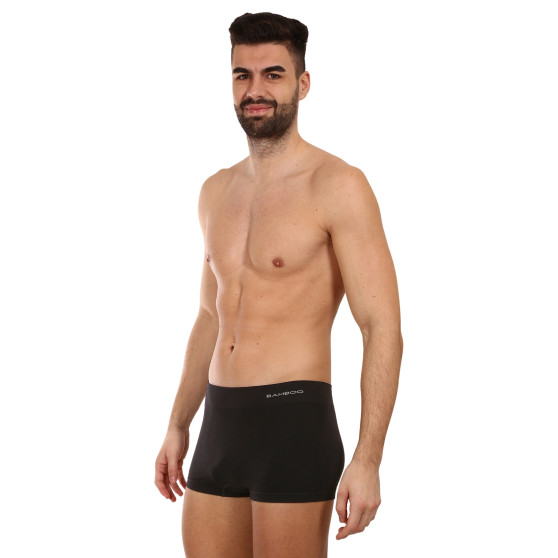 Boxershorts för herrar Gino sömlös bambu svart (53005)