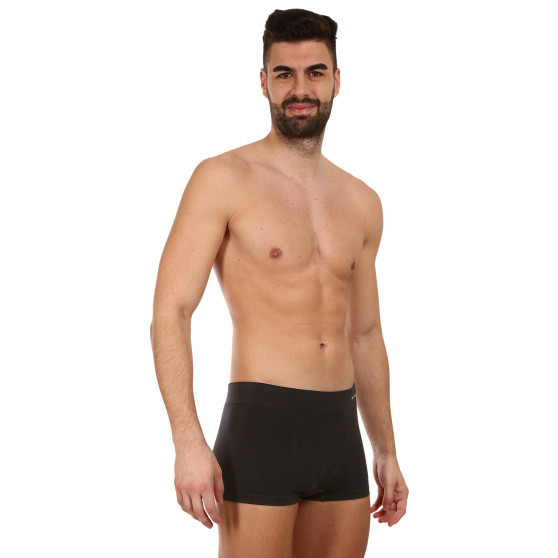 Boxershorts för herrar Gino sömlös bambu svart (53005)