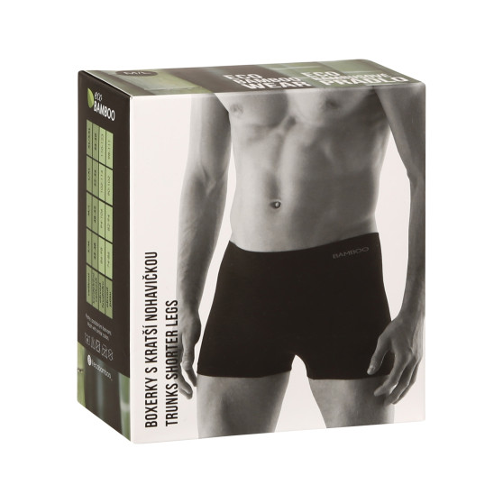 Boxershorts för herrar Gino sömlös bambu svart (53005)