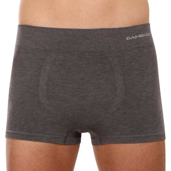 Boxershorts för herrar Gino sömlös bambu grå (53005)