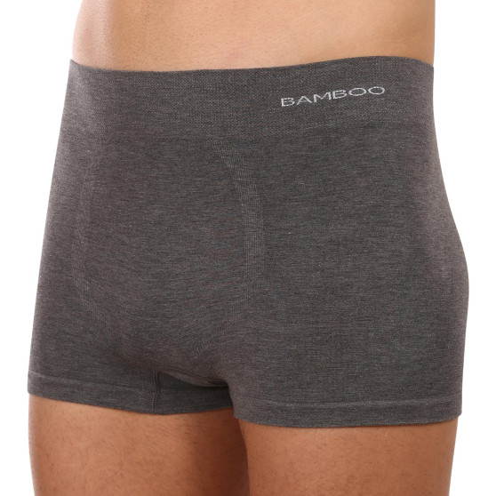 Boxershorts för herrar Gino sömlös bambu grå (53005)