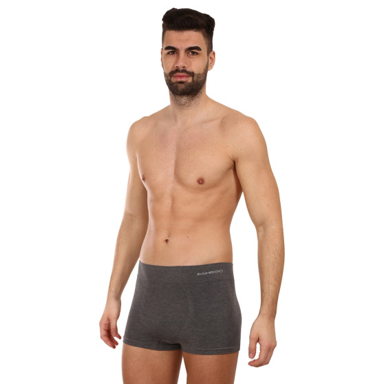 Boxershorts för herrar Gino sömlös bambu grå (53005)