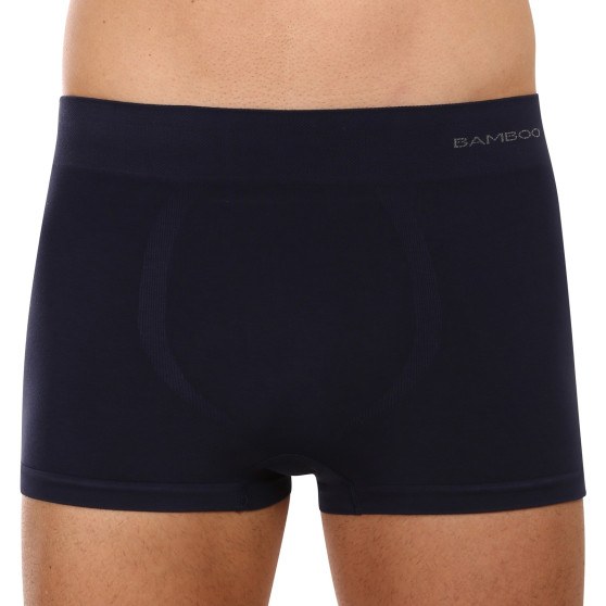 Boxershorts för män Gino sömlös bambu blå (53005)