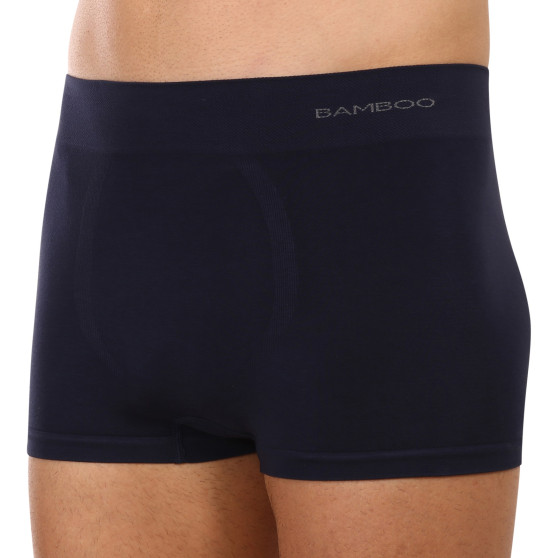 Boxershorts för män Gino sömlös bambu blå (53005)