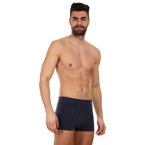 Boxershorts för män Gino sömlös bambu blå (53005)