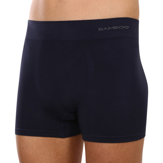 Boxershorts för män Gino sömlös bambu blå (54005)