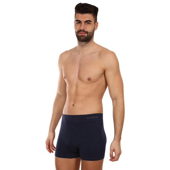 Boxershorts för män Gino sömlös bambu blå (54005)