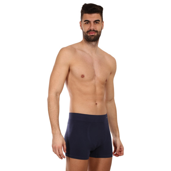 Boxershorts för män Gino sömlös bambu blå (54005)