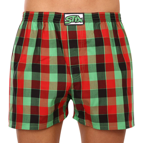 3PACK Boxershorts för herrar Styx klassisk elastisk flerfärgad (3A93489)