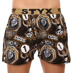 Boxershorts för herrar Styx art / KTV sport gummi - guld gummi (BTZ1655)