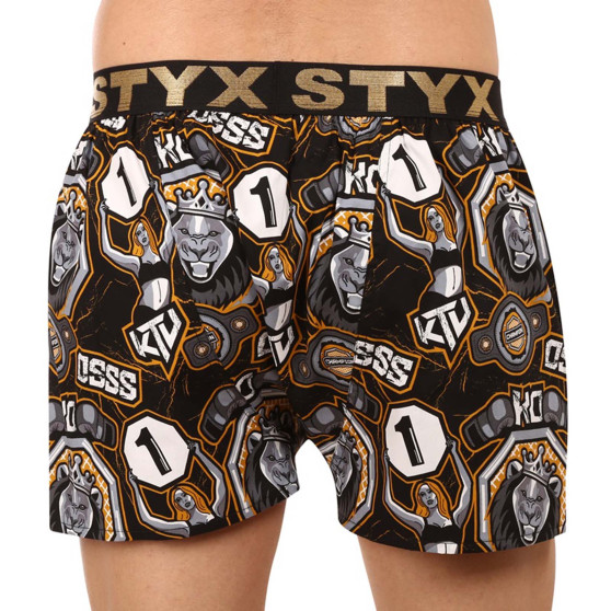 Boxershorts för herrar Styx art / KTV sports gummi - svart gummi (BTC1655)