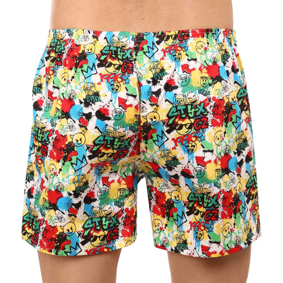 Boxershorts för herrar Styx premium art classic rubber emoji (AP954)