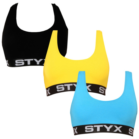 3PACK BH för kvinnor Styx sport multicolour (3IP96089)