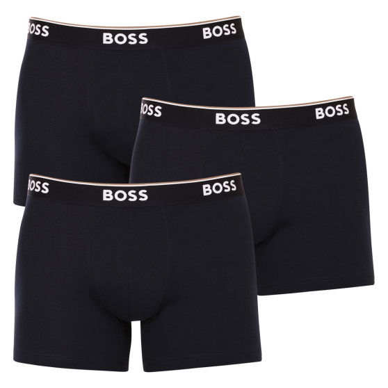 3PACK Boxershorts för herrar BOSS mörkblå (50475282 480)