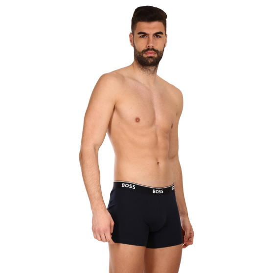 3PACK Boxershorts för herrar BOSS mörkblå (50475282 480)