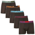 5PACK Boxershorts för herrar Gianvaglia svart (GVG-5010)