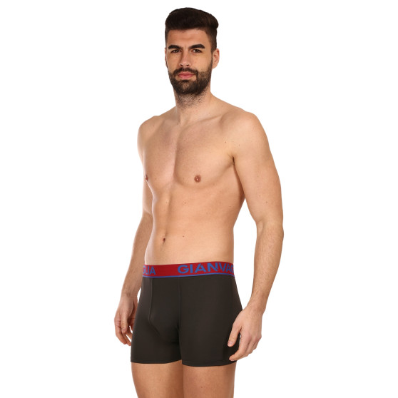 5PACK Boxershorts för herrar Gianvaglia svart (GVG-5010)