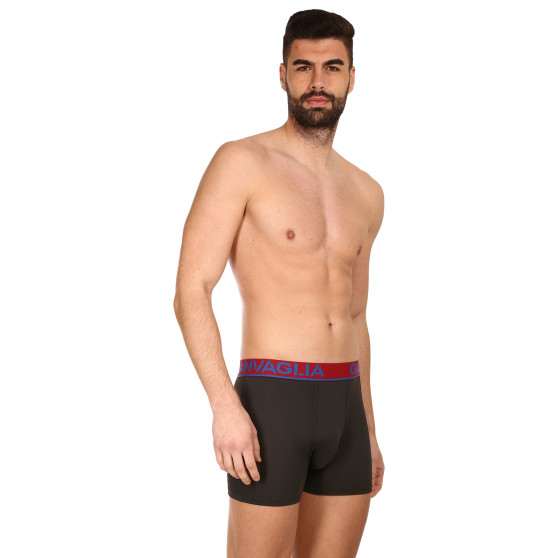 5PACK Boxershorts för herrar Gianvaglia svart (GVG-5010)