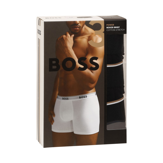 3PACK Boxershorts för herrar BOSS svart (50475282 001)