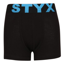 Barnboxershorts Styx sport elastisk svart (GJ961)