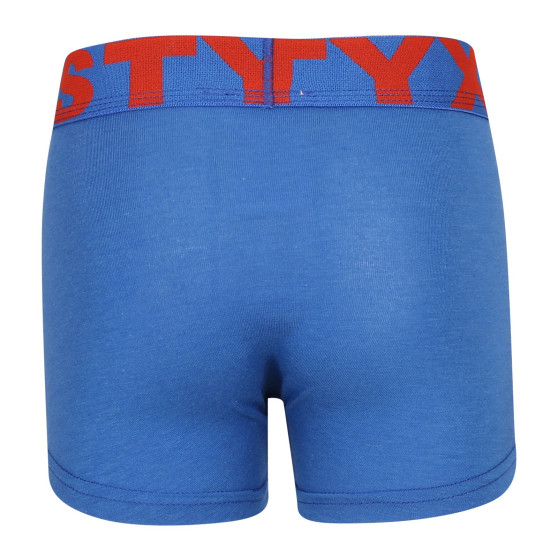 Boxershorts för barn Styx sport elastisk blå (GJ967)