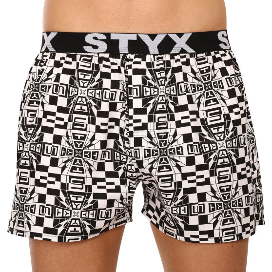 3PACK Boxershorts för herrar Styx art sports gummi flerfärgad (3B14051)