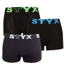 3PACK boxershorts för barn Styx sport elastisk svart (3GJ96012)