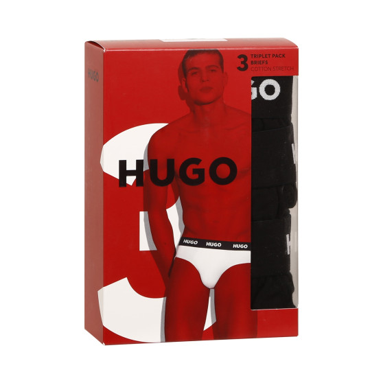 3PACK herrkalsonger HUGO svart (50469763 001)